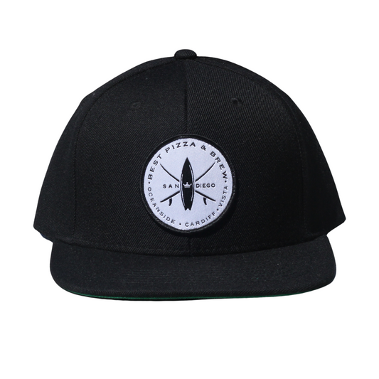 Black Snapback with Circle Surf Logo