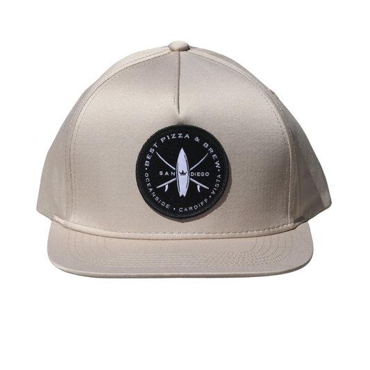 Beige Hat with Circle Surf Logo