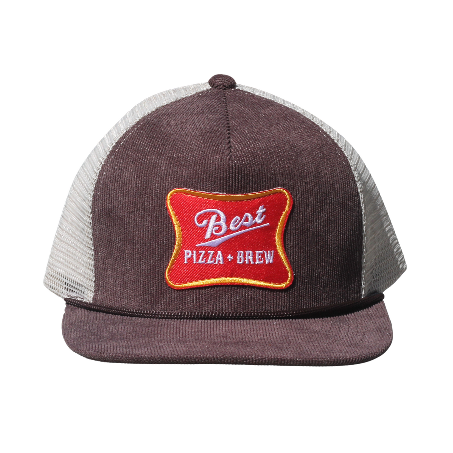 Brown + Red Corduroy Trucker Hat