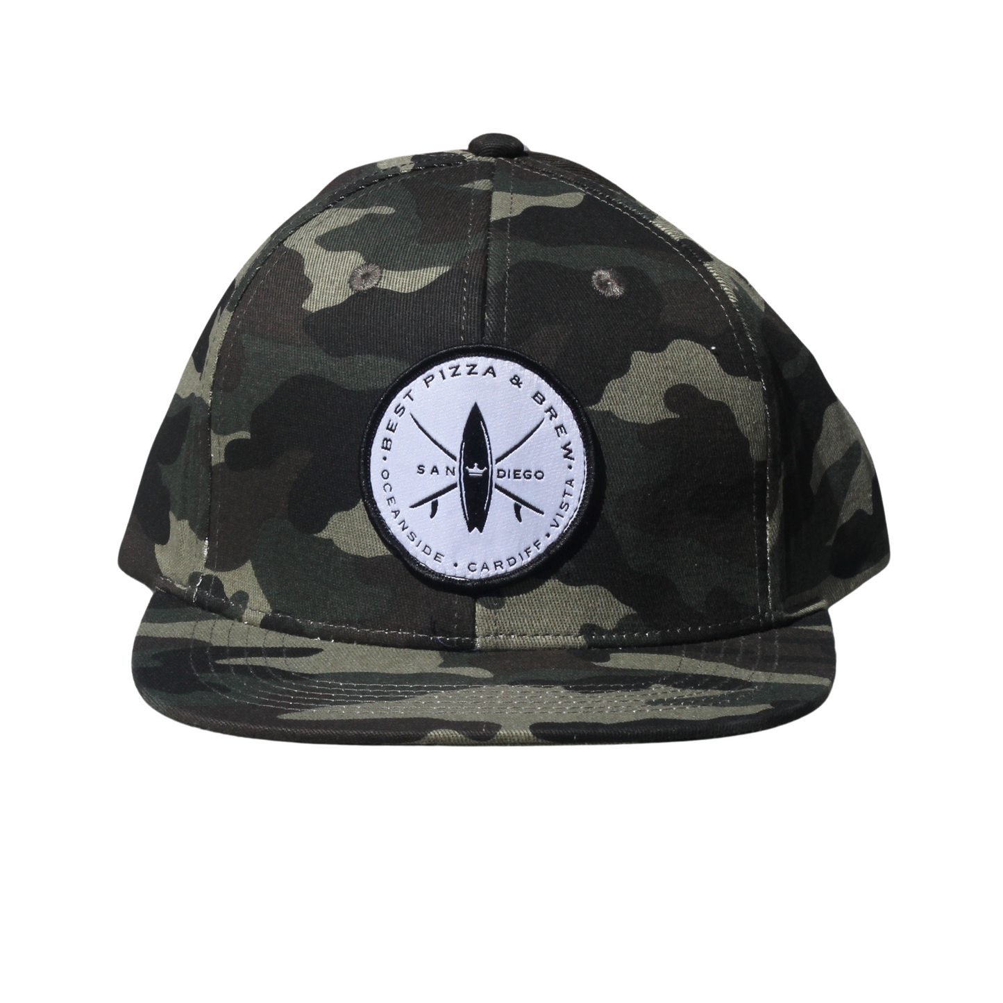 Dark Camo Hat with Circle Surf Logo