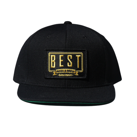 Black Snapback with Yellow Modern Logo