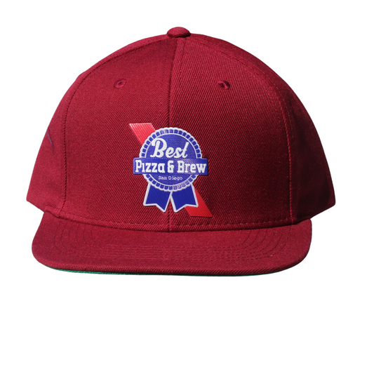 Dark Red Snapback with Blue Logo